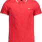 Dashing Red Narrow Fit Polo with Contrasting Details