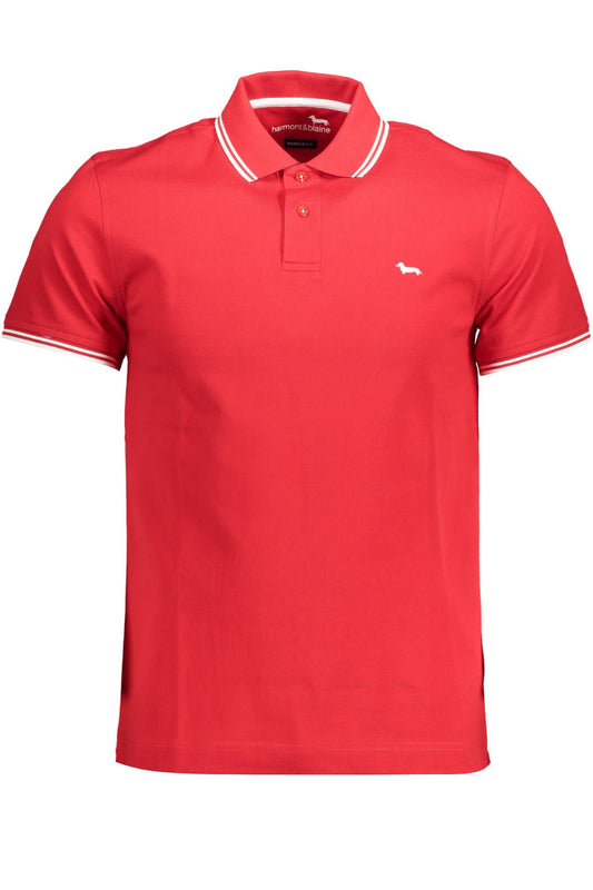 Dashing Red Narrow Fit Polo with Contrasting Details