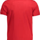 Chic Red Cotton Polo with Embroidery Detail