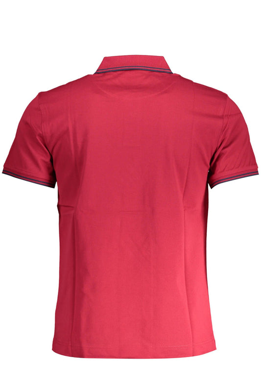 Sleek Red Short-Sleeved Polo for Men