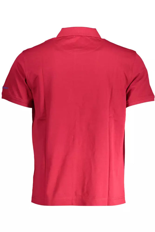 Elegant Short-Sleeved Red Polo Shirt