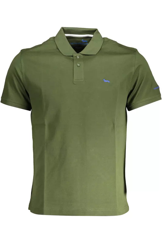 Classic Green Cotton Polo Shirt - Regular Fit