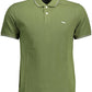 Sleek Green Short-Sleeved Polo for Men