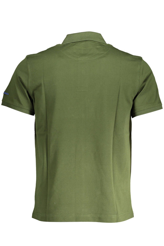 Elegant Green Cotton Polo Shirt