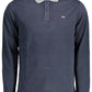 Refined Blue Cotton Polo with Contrast Detailing
