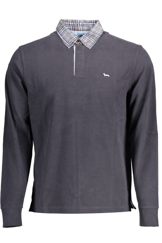 Elegant Long-Sleeve Polo with Contrasting Details