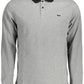 Elegant Long-Sleeved Gray Polo for Men