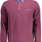 Elegant Long-Sleeved Purple Polo with Contrasting Details