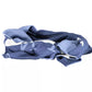 Elegant Blue Wool-Blend Scarf with Logo Detail
