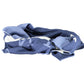 Elegant Blue Wool Scarf with Contrasting Details
