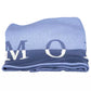 Elegant Blue Wool-Blend Scarf with Logo Detail