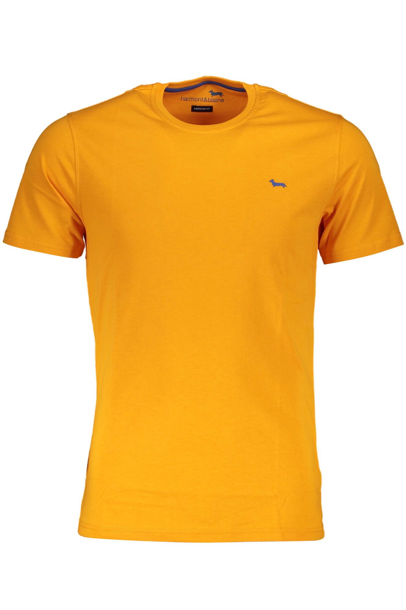 Chic Orange Embroidered Cotton Tee