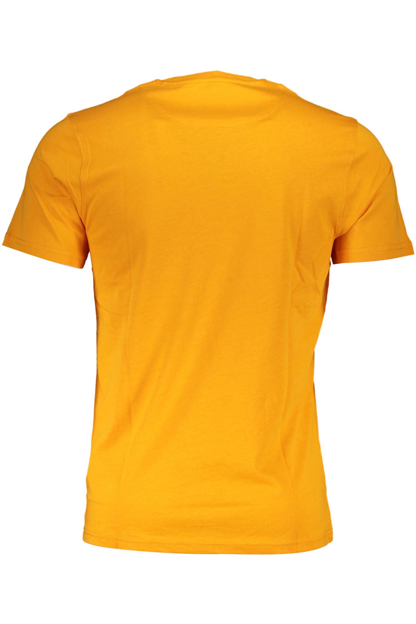Chic Orange Embroidered Cotton Tee