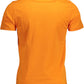 Sleek Orange Embroidered Logo Tee