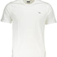 Elegant White Embroidered Tee - Slim Fit