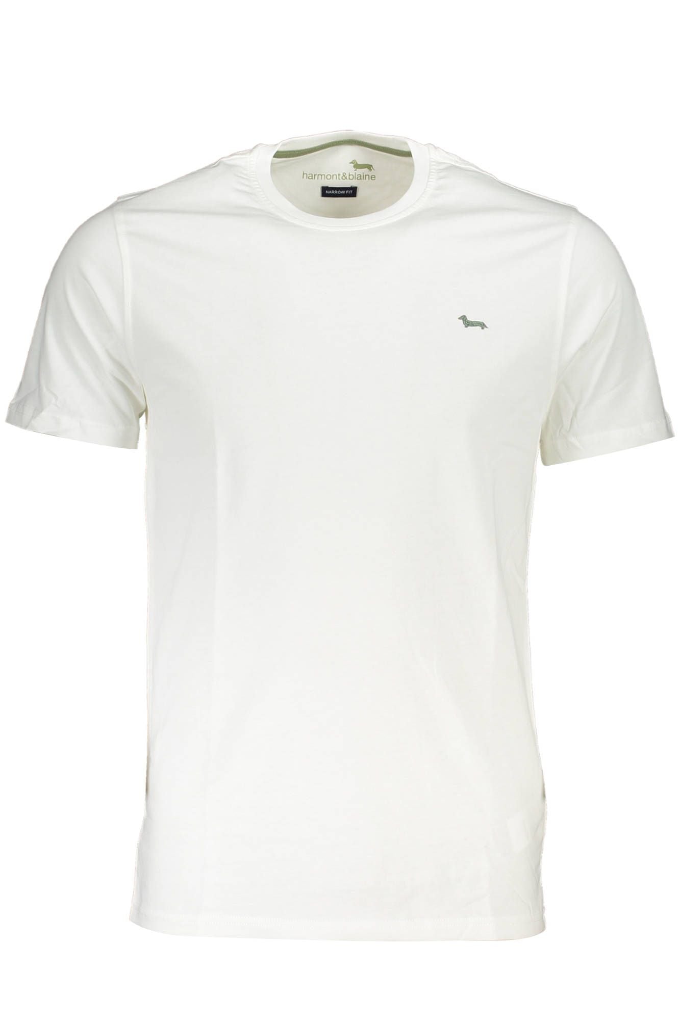 Elegant White Embroidered Tee - Slim Fit