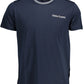 Elegant Crew Neck Pocket Tee in Blue
