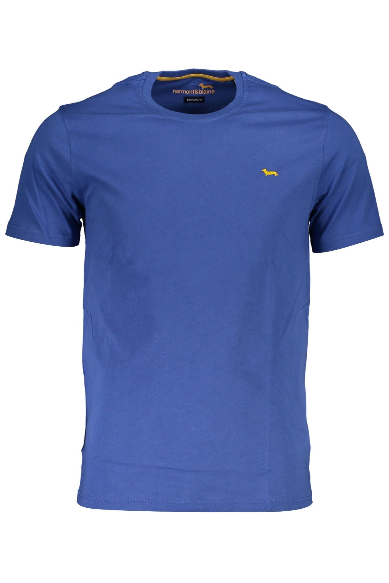 Slim-Fit Embroidered Blue Tee