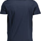 Elegant Crew Neck Pocket Tee in Blue