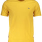 Sleek Yellow Embroidered Tee for Men