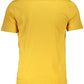 Sleek Yellow Embroidered Tee for Men