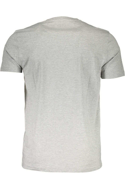 Elegant Gray Embroidered Tee
