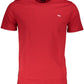 Svelte Red Embroidered Cotton Tee