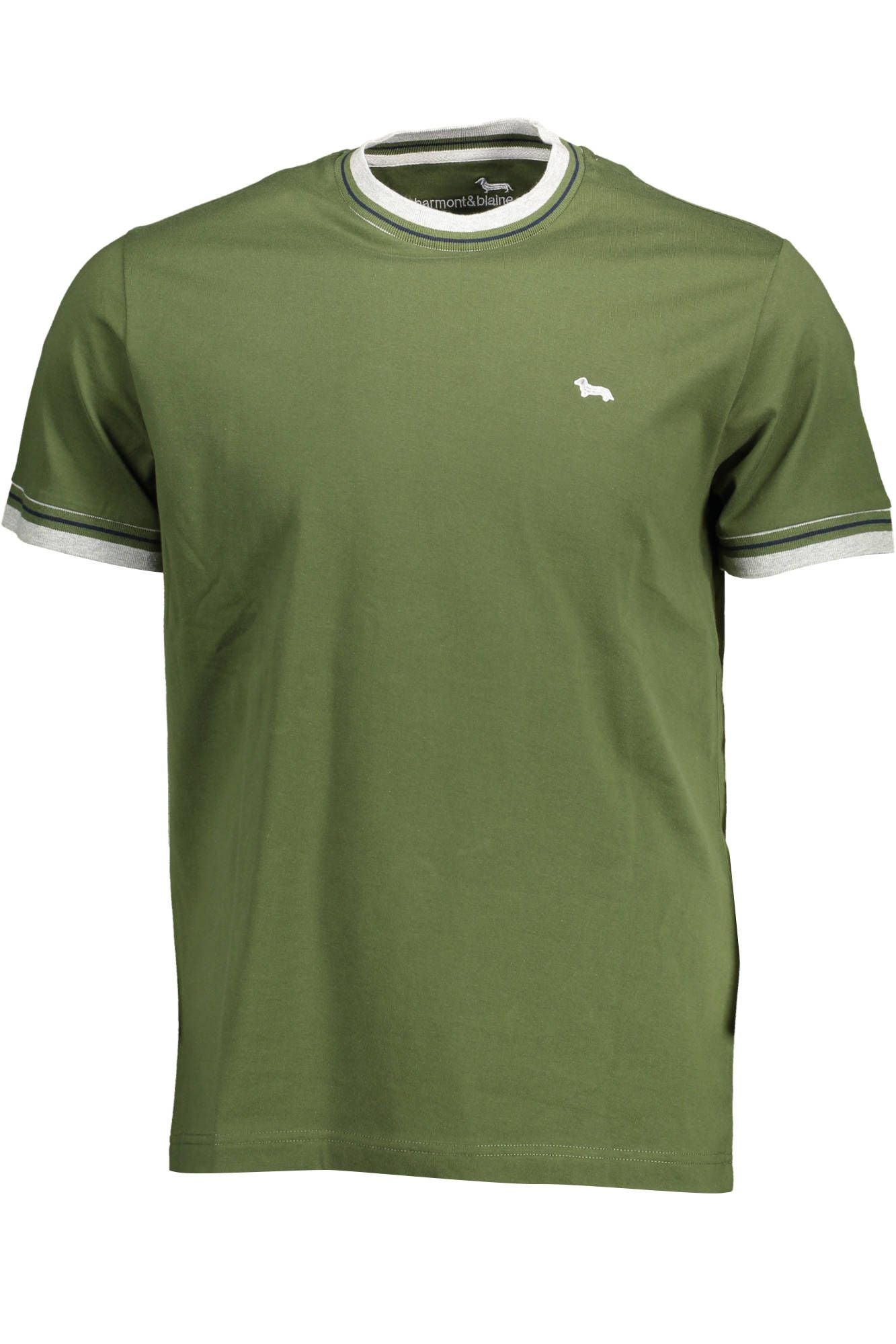 Elegant Crew Neck Tee with Contrasting Accents