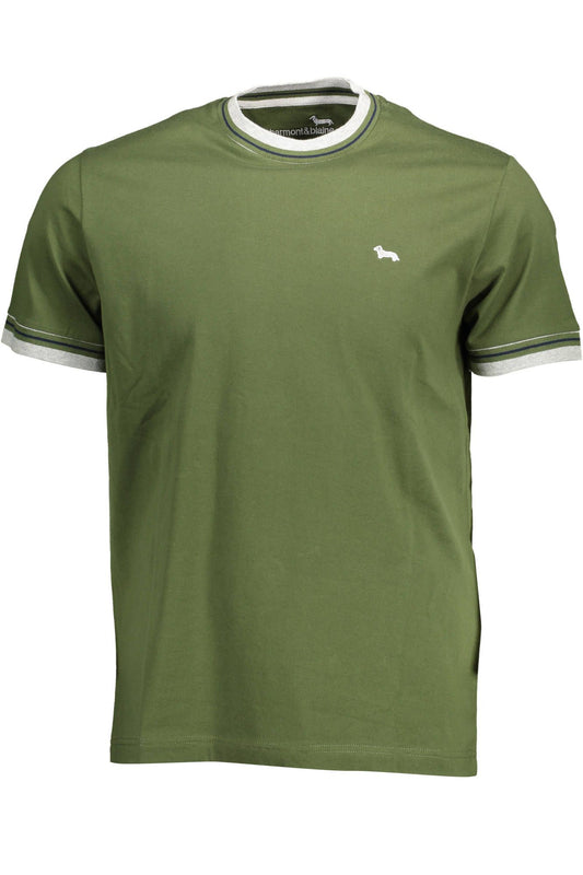 Elegant Crew Neck Tee with Contrasting Accents