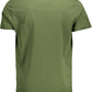 Elegant Green Crew Neck Cotton Tee with Pocket