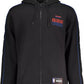 Elegant Black Zippered Hoodie with Contrasting Accents