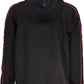 Elegant Black Zippered Hoodie with Contrasting Accents