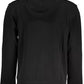 Sleek Hooded Zip Sweatshirt in Black