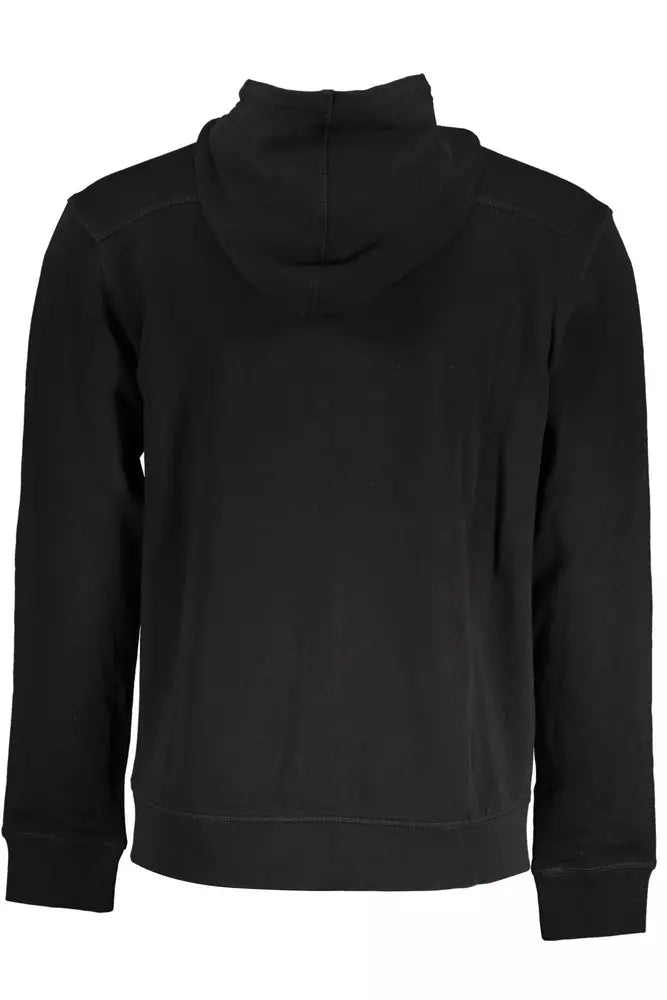 Sleek Hooded Zip Sweatshirt in Black