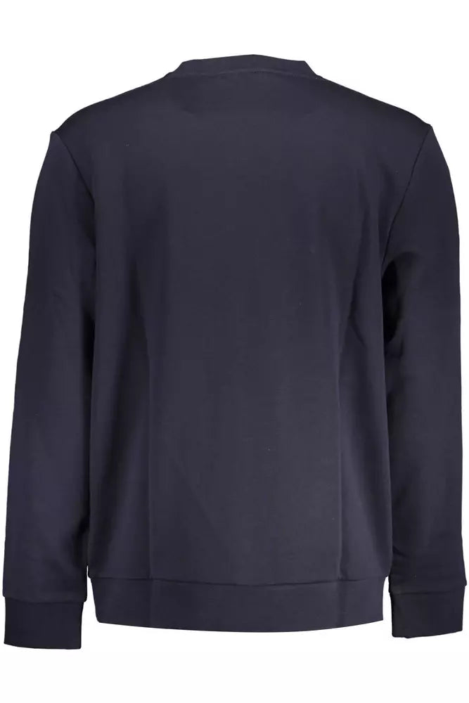 Elegant Blue Long-Sleeved Sweatshirt Couture