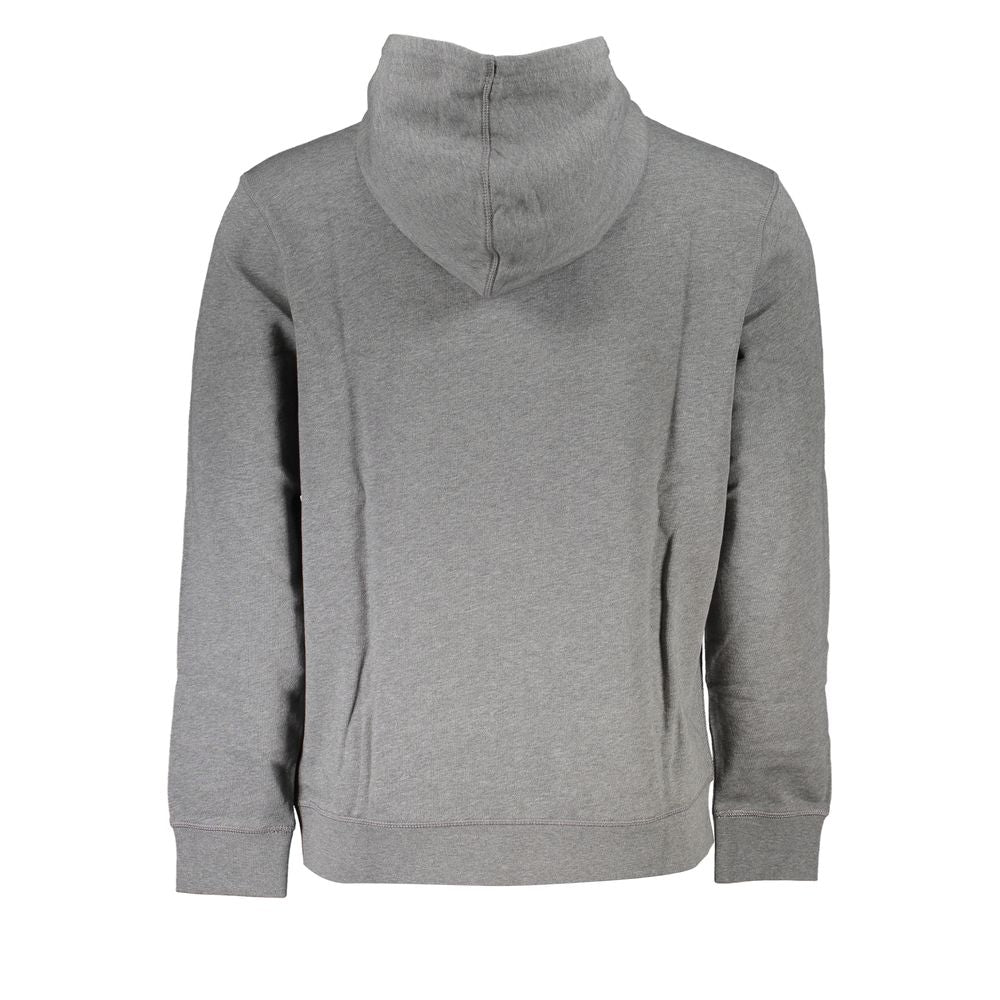 Elegant Gray Hooded Sweatshirt