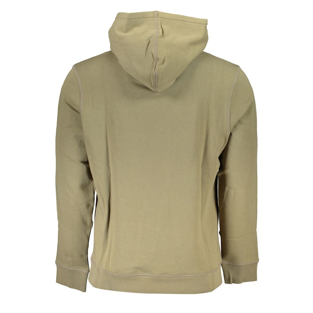 Elegant Green Hooded Long Sleeve Sweatshirt