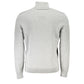 Elegant Gray Turtleneck Sweater with Embroidery