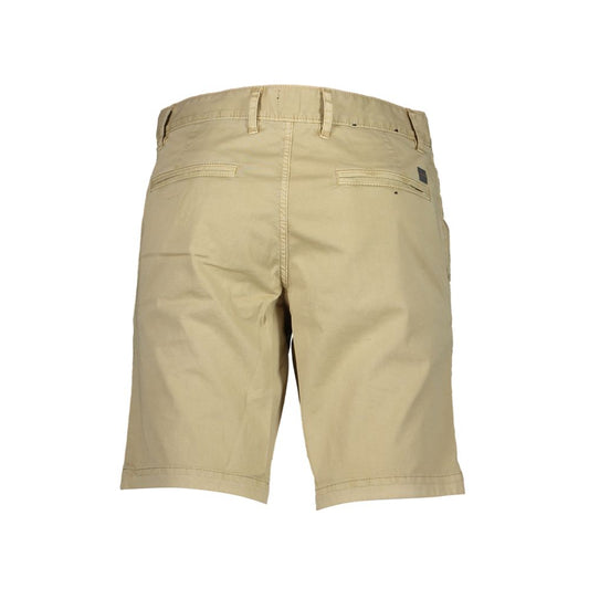 Beige Slim Fit Bermuda Shorts