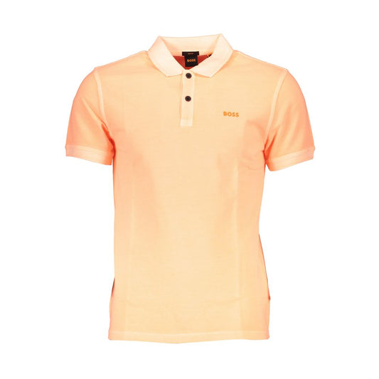 Sleek Slim Fit Polo Shirt in Vibrant Orange