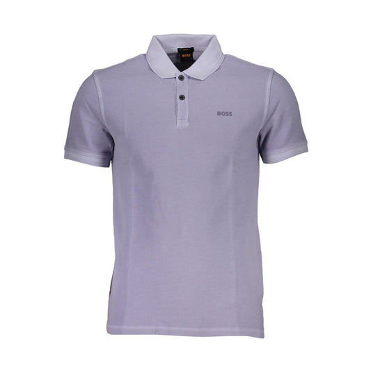 Slim Fit Short Sleeved Purple Polo