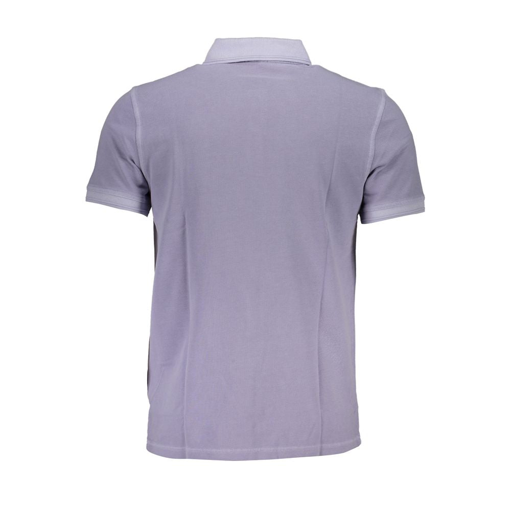 Slim Fit Short Sleeved Purple Polo
