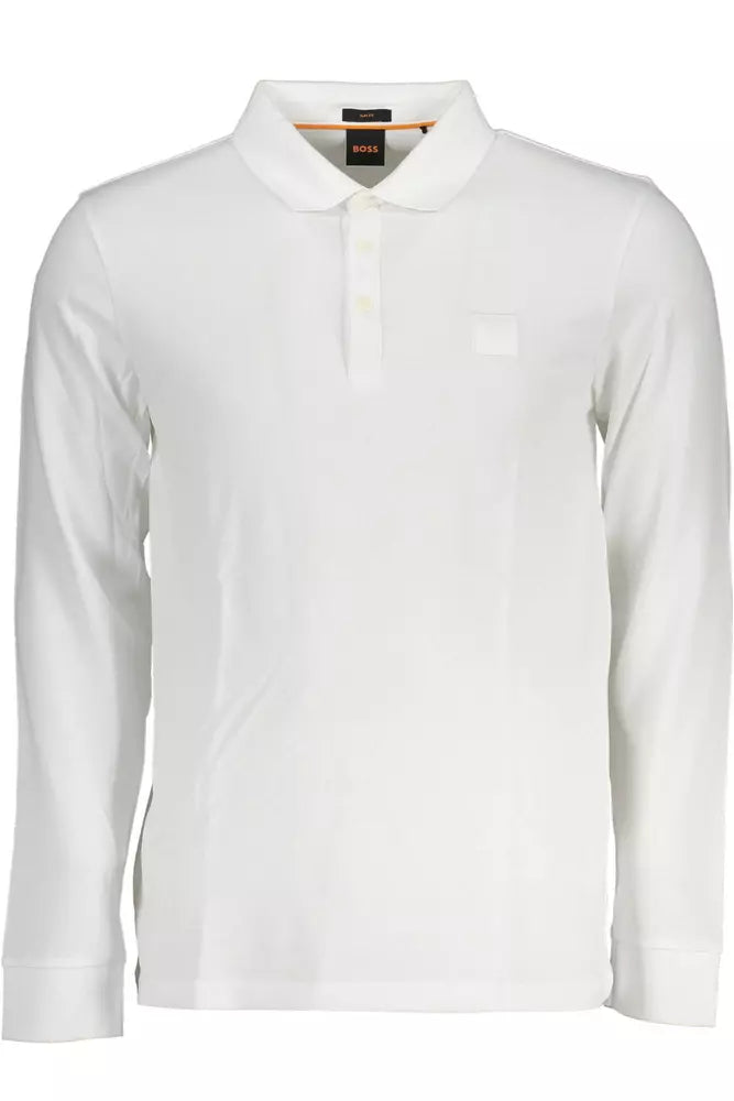 Elegant Slim Fit White Polo For Men