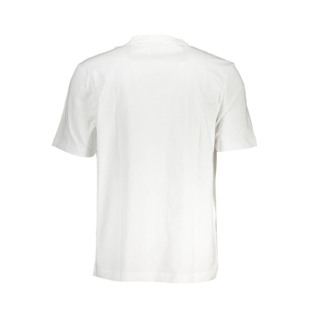 Chic White Relaxed Fit Tee with Logo Detail