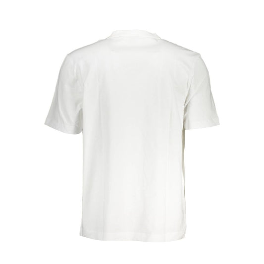 Chic White Relaxed Fit Tee with Logo Detail