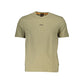 Sleek Green Crew Neck Relaxed Tee