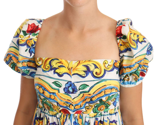 Majolica Mini Dress in Vibrant Multicolor