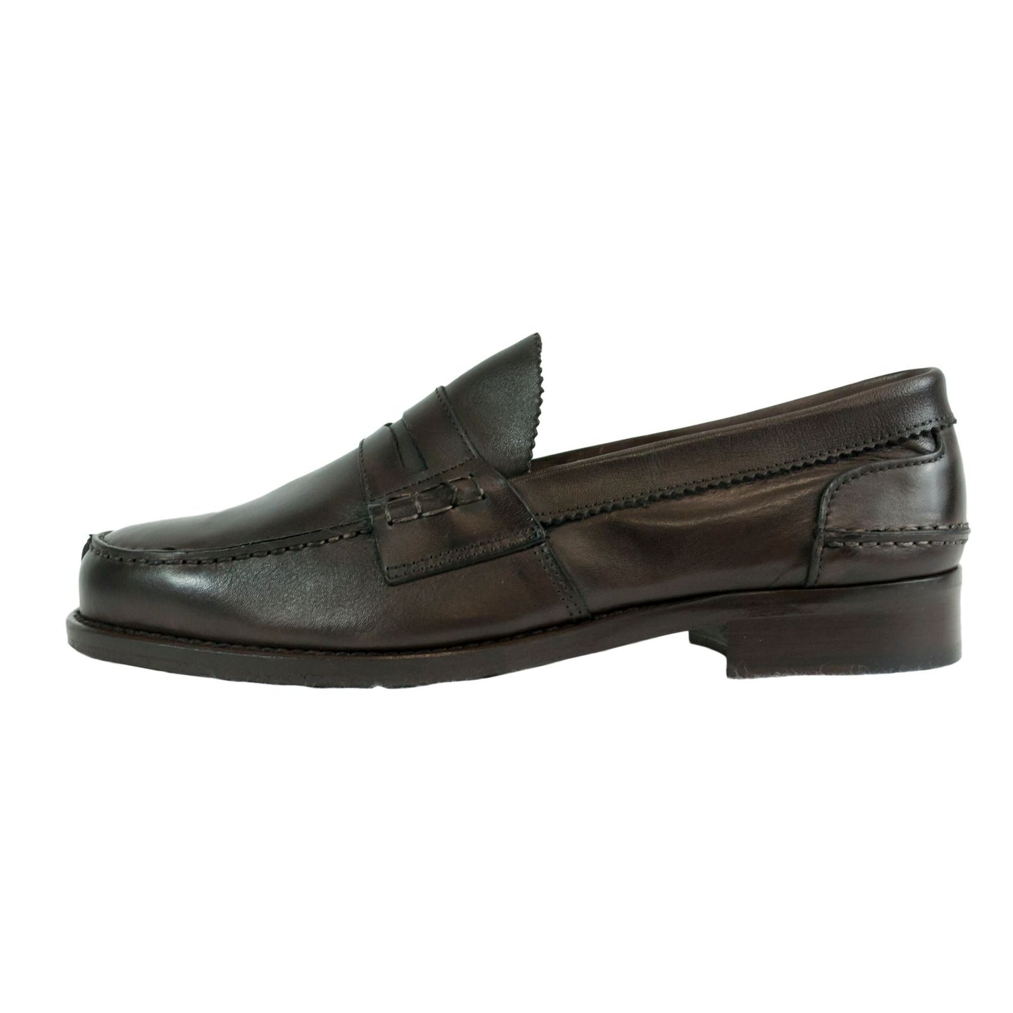 Elegant Dark Brown Leather Loafers for Men