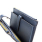 Jet Set Travel Navy Saffiano Leather Large Double Zip Wrist Wallet