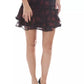 Elegant Black Silk Blend Short Skirt